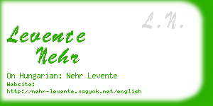 levente nehr business card